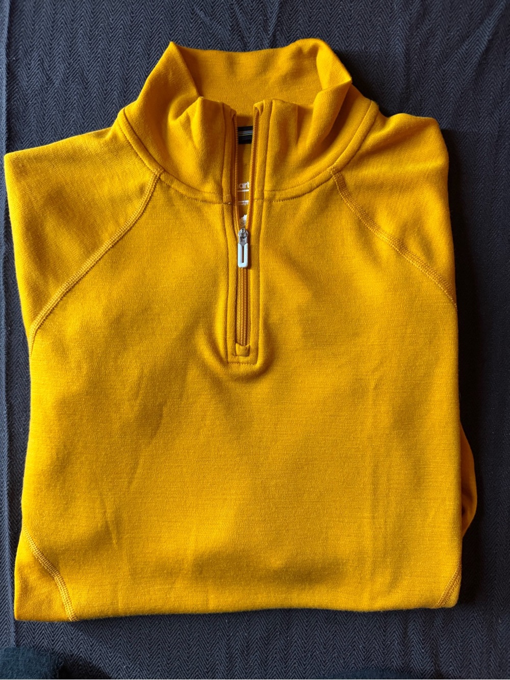 Smartwool Women’s Half-Zip Turtleneck Sweater — Mustard - Picture 6 of 9